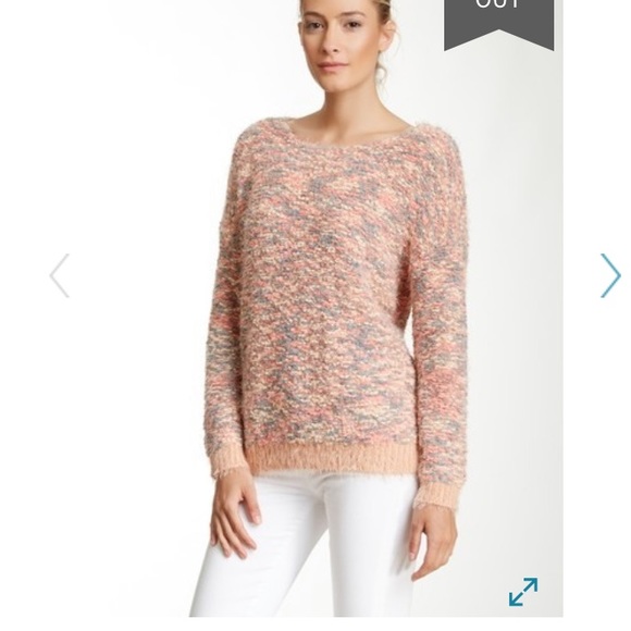 BCBGeneration Sweaters - BCBGeneration Pink Textured Knit Pullover Sweater